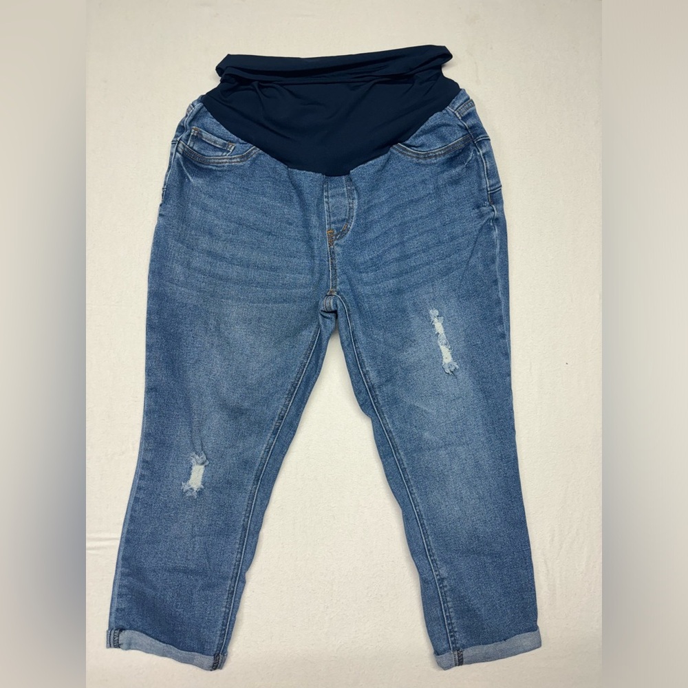 S.O.N.G. Song Maternity Jean Distressed Women XL